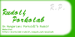 rudolf porkolab business card
